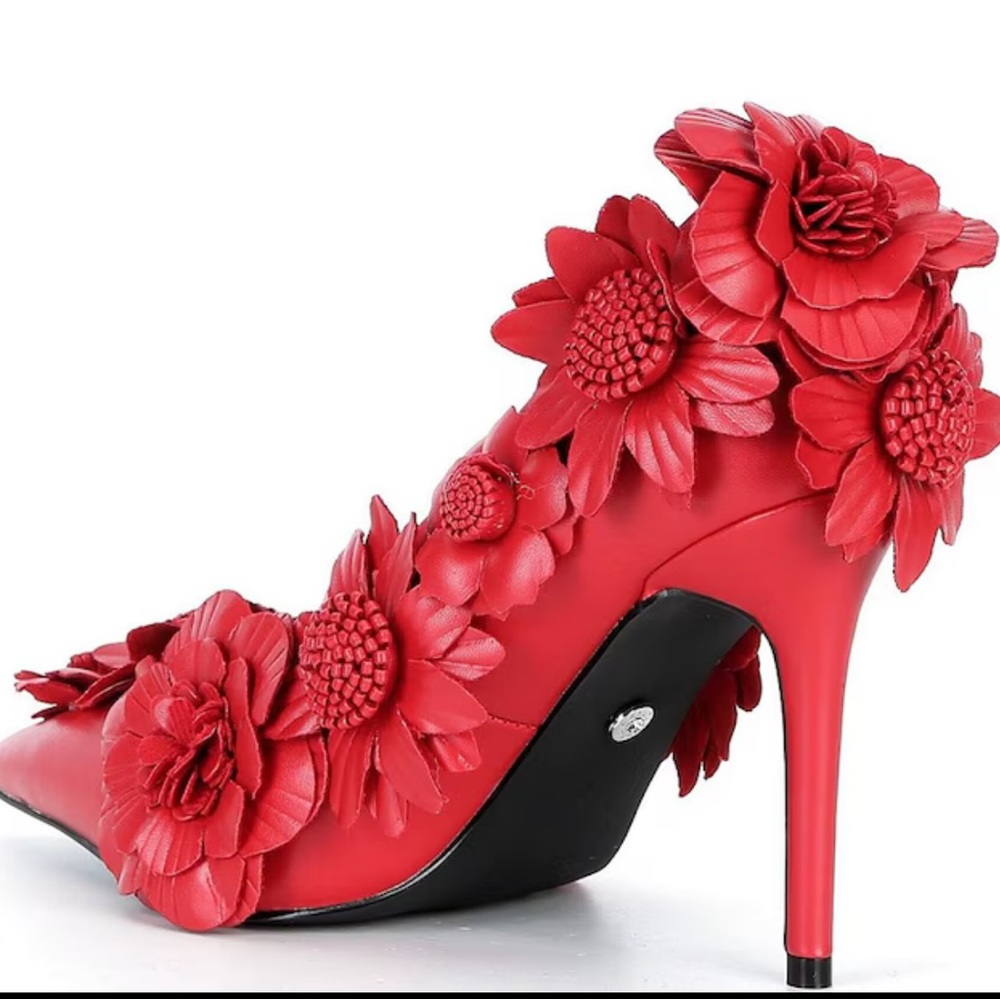 Elegant Red Floral Zarah Heels FINAL PRICE Almost sold out! 1 left! - Picture 4 of 4